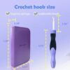 Yarniss Crochet Hooks Set with Digital Counter, 17 Sizes Light Up Crochet Hooks 2.5mm-14.0mm