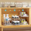 3 Tier Pull-Out Under Sink Organizer Storage, Bathroom Stackable Pantry Counter Sliding Cabinet Organization and Storage, 2 Sets