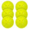 Outdoor Pickleballs - USAPA - Regulation Size - Optic Yellow - 6 Pack - 0.92oz