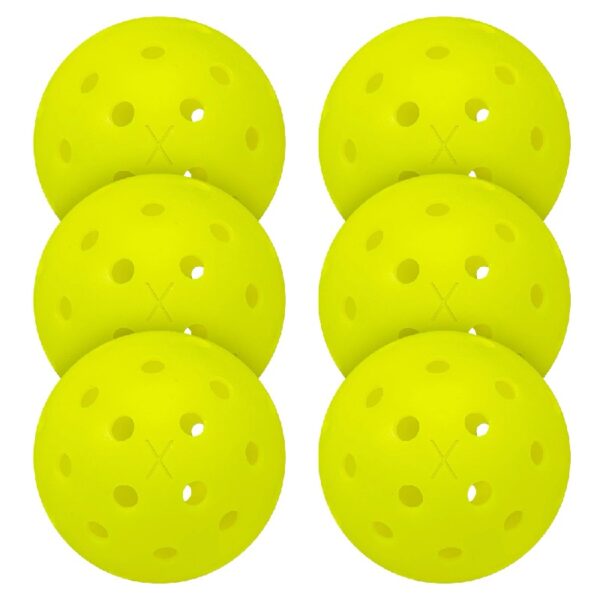 Outdoor Pickleballs - USAPA - Regulation Size - Optic Yellow - 6 Pack - 0.92oz