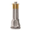 6-Piece Silicone Kitchen Utensil Tool Set with Rotating Rack by Drew Barrymore, Porcini Taupe