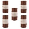 5 Skeins of Sensy Premium 2mm 251 Yards Polyester Rope 100% Polypropylene Cord Macrame Cord 2mm Crochet Bag Cord Macrame Rope Crochet Thread Gift for Knitter (Latte)