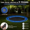 40” Tree Swing with LED Lights for Kids Adults, Indoor Outdoor Flying Saucer Swing with Adjustable Multi-Strand Hanging Ropes for Tree, Backyard, Playground ,Colorful