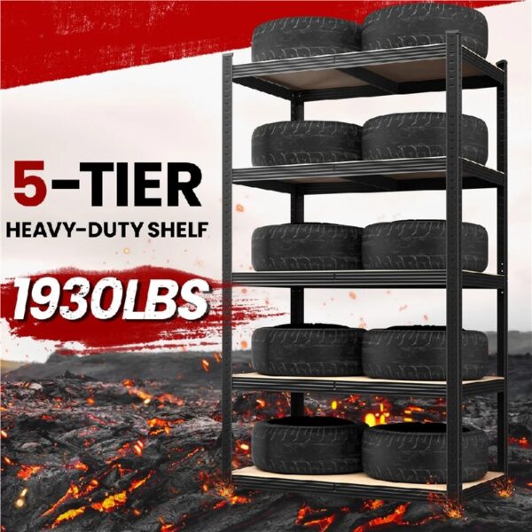 5-Tier Metal Boltless & Adjustable Storage Rack, Blue