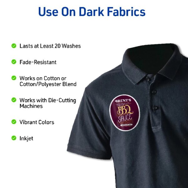 (3 pack) Avery Heat Transfer Paper for Dark Fabrics, 5 Sheets (3279)