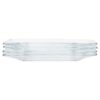 12-Piece Square Clear Glass Dinnerware Set