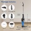 Corded Stick Vacuum Cleaners, 25KPa Lightweight Handheld Multi-Surface 3-in-1 Small Vacuum Cleaners, 1000W Motor Household Vacuum for Home Hardwood Floor Carpet Car Pet Hair, Black, BR602