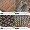 12'' x 12'' Fir Wood Flooring Tiles 11sq ft Coverage Area, 11 Pieces, Brown