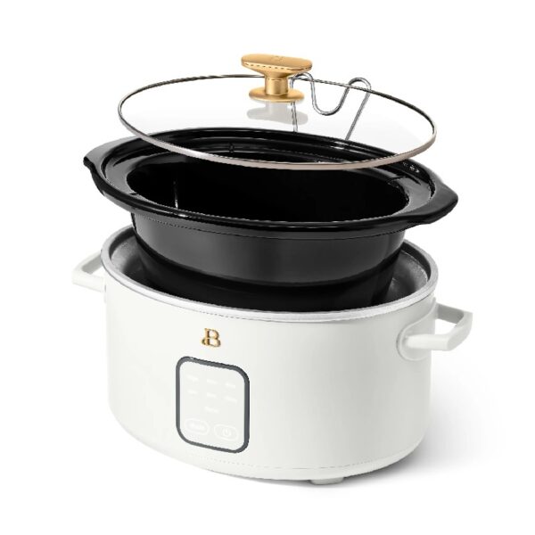 4Qt Slow Cooker with Touch-Activated Display, White Icing by Drew Barrymore