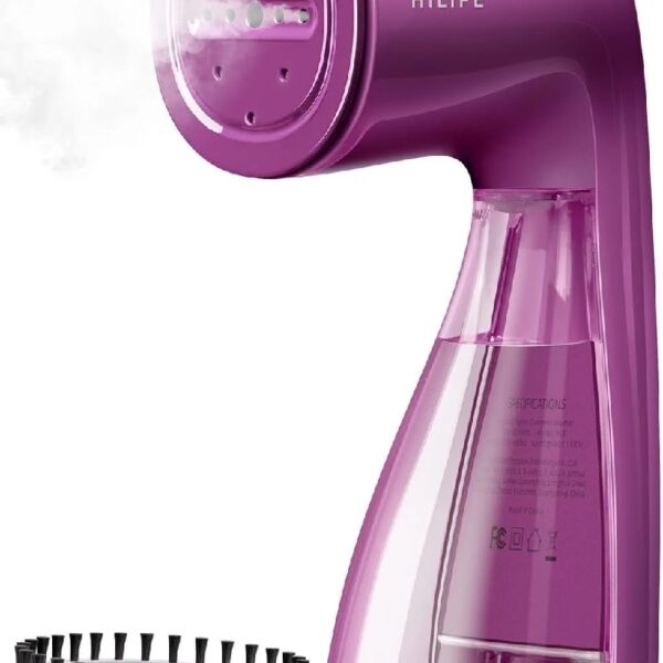 Steamer for Clothes, 1100W Garment Steamer, Fast Wrinkle Removal with Large 300ml Water Tank, Compact and Portable Travel Steam (white)