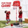 Basketball Hoop, Basketball Hoop Indoor Adjustable Height 2.8-5 FT - Toddler Basketball Hoop - Basketball Goals Indoor Outdoor Play