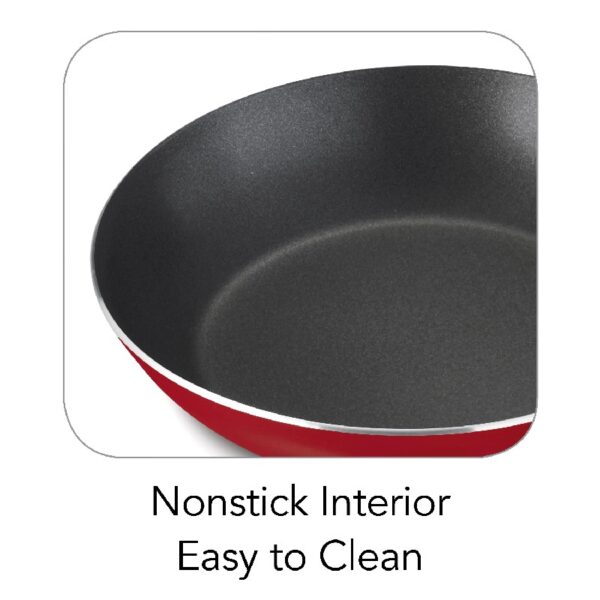 80112/646DS 9-Piece Simple Cooking Nonstick Cookware Set Red, Black