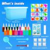 Mocoosy 20 Colors Magic Fairy Water Gel Toy Kit for Kids, Aqua Elf Water Gel Kit with 20 Magic Gels & 16 Squishy Maker Molds, Magical Squishy Paint Set Art Crafts STEM Game Activities for Boys Girls