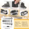 17 Pieces Measuring Cups and Magnetic Measuring Spoons Set Stainless Steel, 8 Measure Cups with Silicone Handle and 8 Double Sided Magnetic Measure Spoons & 1 Leveler