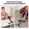 Mini Under Desk Bike Pedal Exerciser, Portable Folding Pedal Exerciser with Adjustable Resistance, Under Desk Bicycle Peddler for Arm and Leg Workout with LCD Monitor & Calorie Tracker