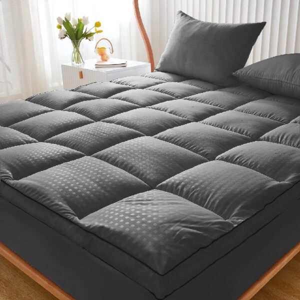 Extra Thick Queen Mattress Topper, Cooling Mattress Pad Cover, 2
