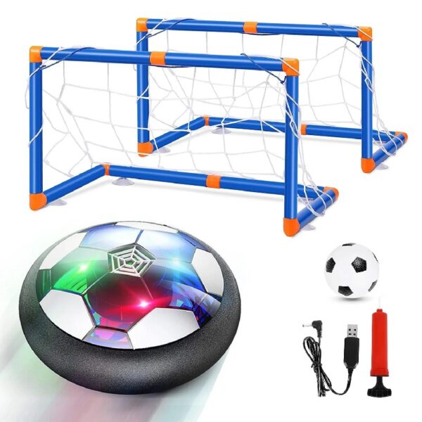 3-in-1 LED Soccer Hockey Bowling Set Indoor/Outdoor Toys, Gifts for 3 4 5 6 7 8+ Years Boy Girl