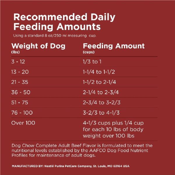 Purina  Complete Adult Dry Dog Food for Adult Dogs, Kibble Beef Flavor, 44 lb Bag
