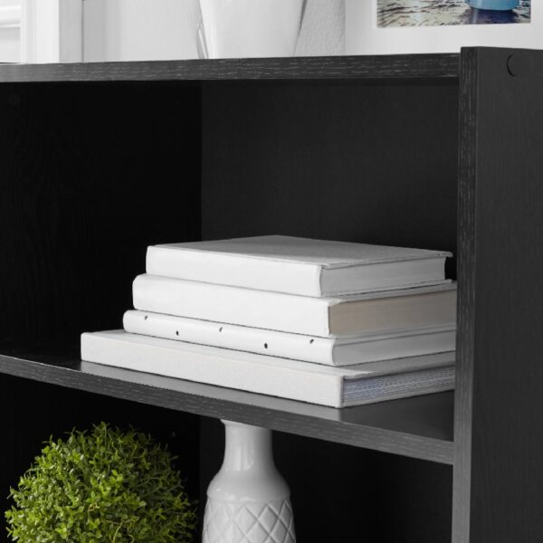 3-Shelf Bookcase with Adjustable Shelves, White