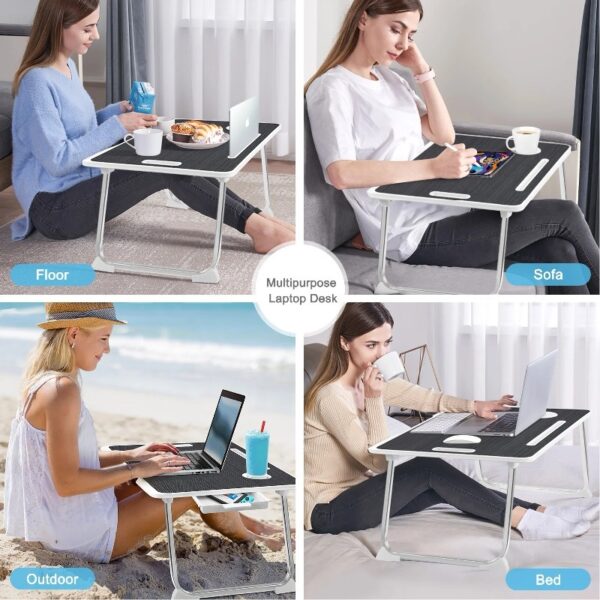 Livhil Large Lap Desk for Bed | Laptop Table, Portable Lap Desk, Home Office Room Laptop Desk for Bed Table Floor Table, Floor Desk for Adults (Black)