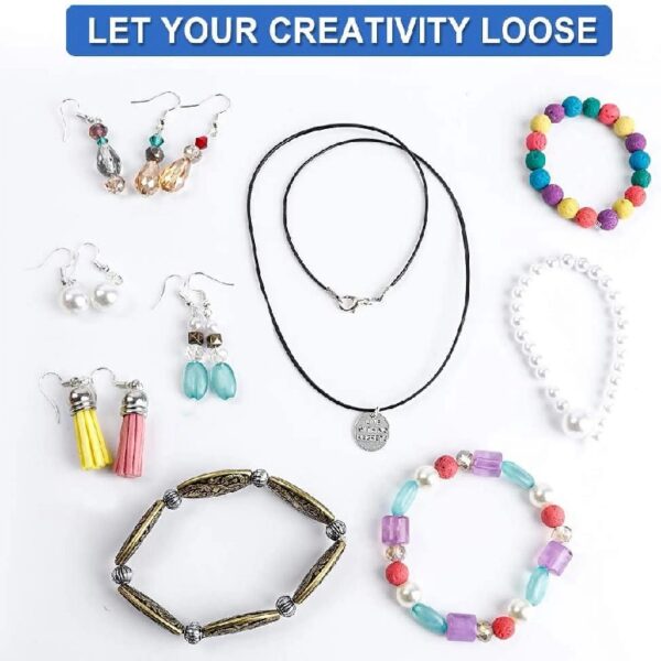 Jewelry Making Kit, 1960 pcs Jewelry Making Supplies Includes Jewelry Beads, Instructions, Findings, Wire for Bracelet, Necklace, Earrings Making Kit for Adults by Inscraft