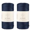 5 Skeins of Sensy Premium 2mm 251 Yards Polyester Rope 100% Polypropylene Cord Macrame Cord 2mm Crochet Bag Cord Macrame Rope Crochet Thread Gift for Knitter (Latte)