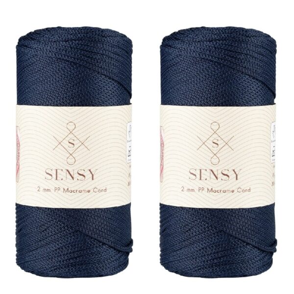 5 Skeins of Sensy Premium 2mm 251 Yards Polyester Rope 100% Polypropylene Cord Macrame Cord 2mm Crochet Bag Cord Macrame Rope Crochet Thread Gift for Knitter (Latte)