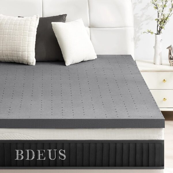 2 Inch Gel Memory Foam Mattress Topper Ventilated Soft Mattress Pad, Bed Topper, CertiPUR-US Certified, Twin Size, Purple