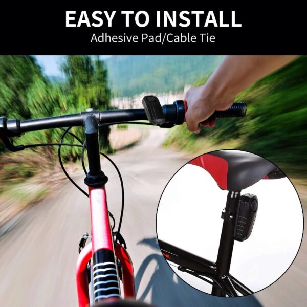 2 Set Wireless Bike Alarm with Remote, Anti-Theft Bicycle Motorcycle Alarm Wireless Security Vibration Motion Sensor Alarm, IP55 Waterproof Super Loud 113dB Alarm