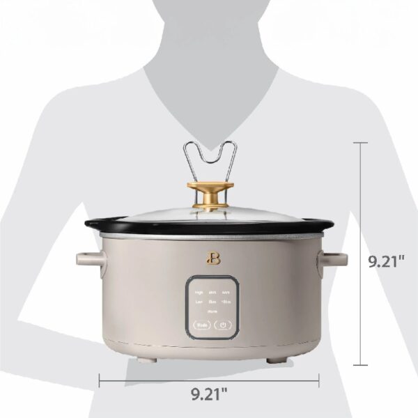 4Qt Slow Cooker with Touch-Activated Display, White Icing by Drew Barrymore