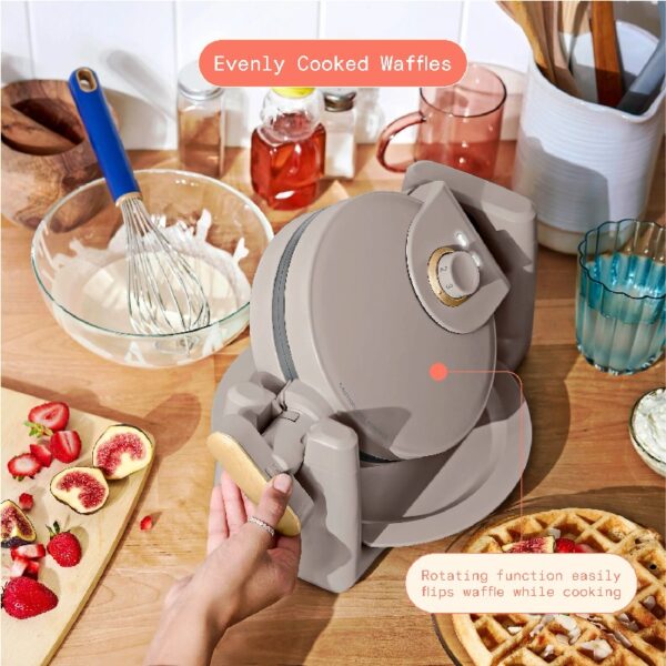 Rotating Belgian Waffle Maker, White Icing by Drew Barrymore