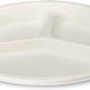Round Plates Disposable Heavy Duty Paper Plates Bulk, 125-Pack