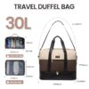 Travel Duffel Bag for Women, Large Weekender Overnight Bag, Carry-on Gym Bag with Separate Shoes Compartment, Mom Hospital Bags for Labor and Delivery with 2 Packing Cubes
