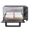 4 Slice Countertop Toaster Oven with 3 Settings, includes Baking Rack and Pan, Black, New