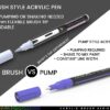 24 Flexible Brush Tip Acrylic Paint Pens Markers Set 1-7mm(PASTEL)