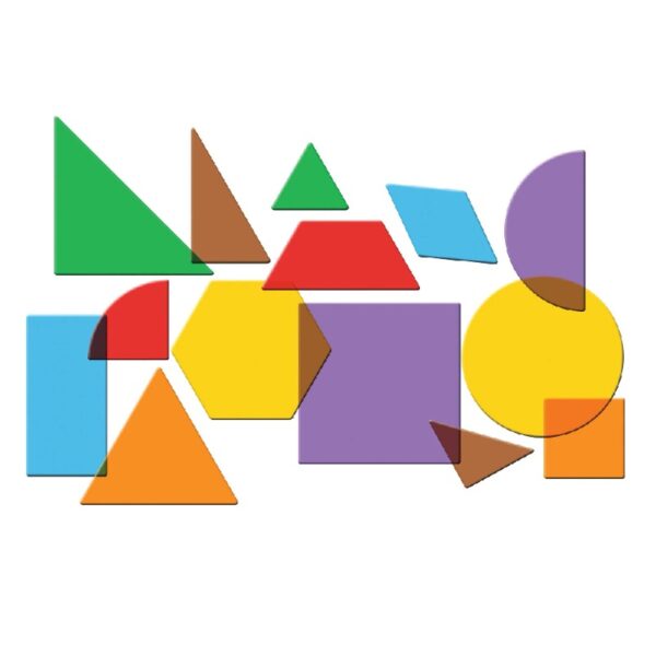 Learning Resources Translucent Geometric Shapes, Math Manipulatives, Ages 4+