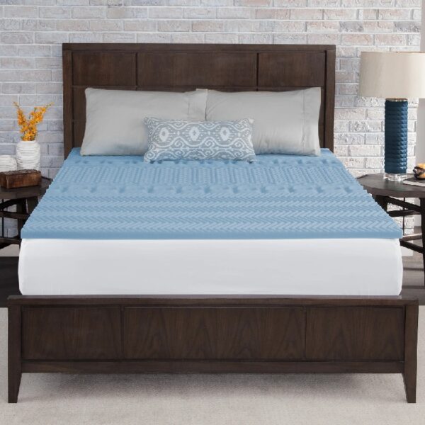 1.5” 7-Zone Reversible Memory Foam Mattress Topper, Twin-XL