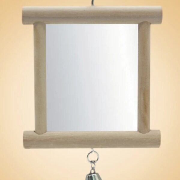 Pet kare - Small and medium-sized parrot toy bird bell birdcage standing mirror stand bar