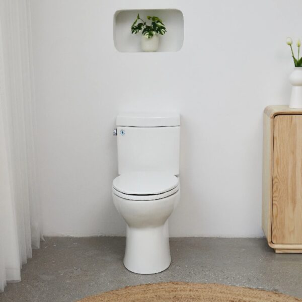 Oval Plastic Toilet Seat Soft Close in White, No Slam & Easy to Clean