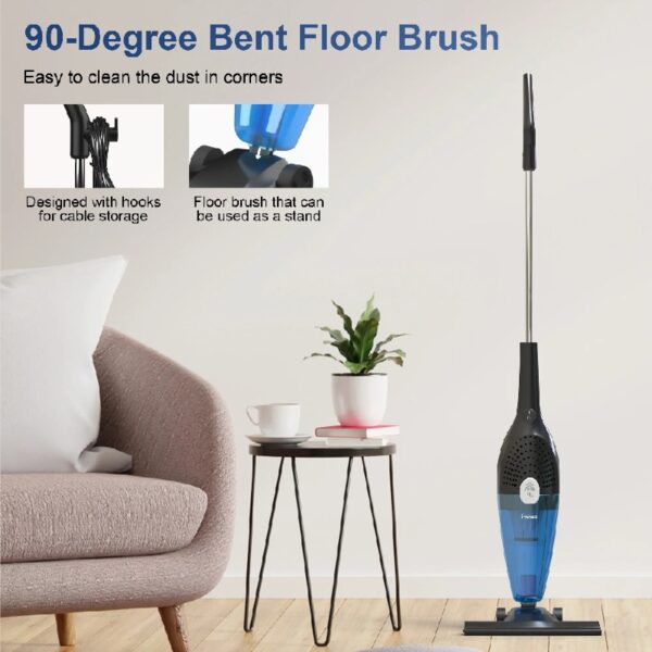 Corded Stick Vacuum Cleaners, 25KPa Lightweight Handheld Multi-Surface 3-in-1 Small Vacuum Cleaners, 1000W Motor Household Vacuum for Home Hardwood Floor Carpet Car Pet Hair, Black, BR602