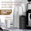 Disposable Coffee Cups with Lids 12 oz, 100 Count, To Go Coffee Cups for Hot Beverages