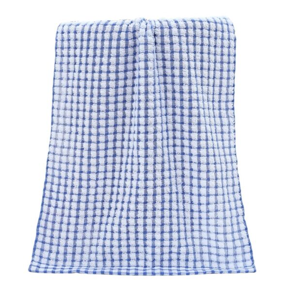6 Pcs Kitchen Cleaning Towel Great Water Absorption Capacity Plaid Print Thickened Kitchen Dish Towel Dish Drying Cloth Furniture Wiping Pads
