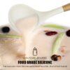 oannao Silicone Cooking Utensils Set - 446°F Heat Resistant Silicone Kitchen Utensils for Cooking,Kitchen Utensil Spatula Set w Wooden Handles,Holder, BPA FREE Gadgets for Non-Stick Cookware (Khaki)