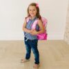 Wildkin Kids Pack-It-All 15 Inch School & Travel Backpack in Pink for Girls, Front strap for attaching Wildkin's Clip-in Lunchbox, Generously sized exterior front pocket (Mermaid Undercover)