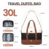 Travel Duffel Bag for Women, Large Weekender Overnight Bag, Carry-on Gym Bag with Separate Shoes Compartment, Mom Hospital Bags for Labor and Delivery with 2 Packing Cubes