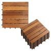 10PCS Interlocking Deck Tiles Plastic Waterproof Outdoor Flooring 12