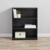 3-Shelf Bookcase with Adjustable Shelves, White