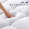 100% 400TC Mattress Topper Queen for Back Pain, Extra Thick Cooling Mattress Pad, Mattress Protector Pillow Top Mattress Cover with 8-21