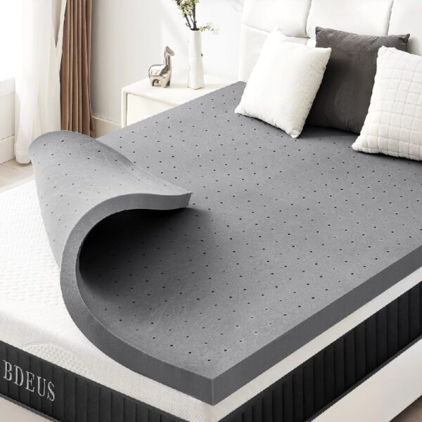 2 Inch Gel Memory Foam Mattress Topper Ventilated Soft Mattress Pad, Bed Topper, CertiPUR-US Certified, Twin Size, Purple