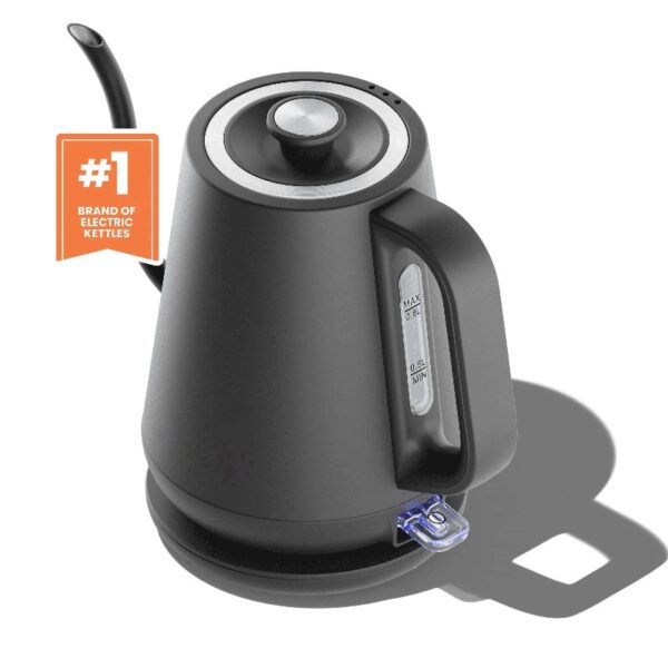 Precise Pour 0.8L Electric Gooseneck Kettle with Automatic Shut-Off – Black